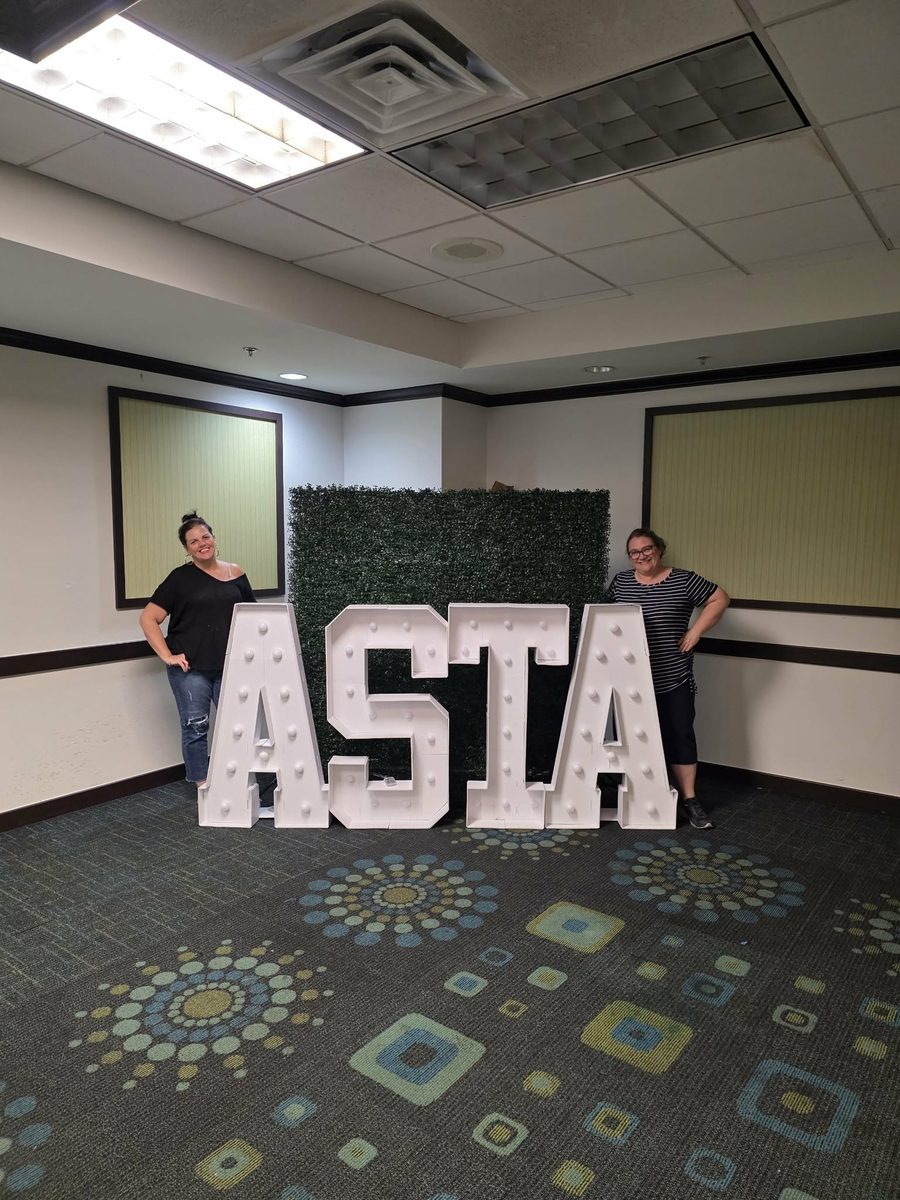 ASTA marquee letters at an Oklahoma chapter event